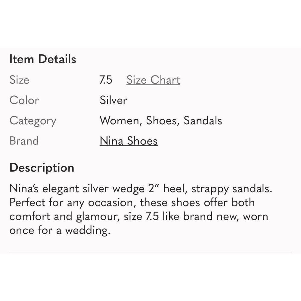 NINA | strappy silver heels 7.5 - Picture 5 of 5